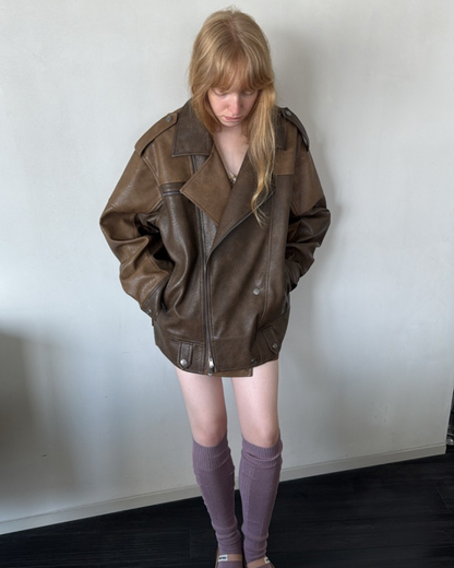 Retro-Style Leather Jacket