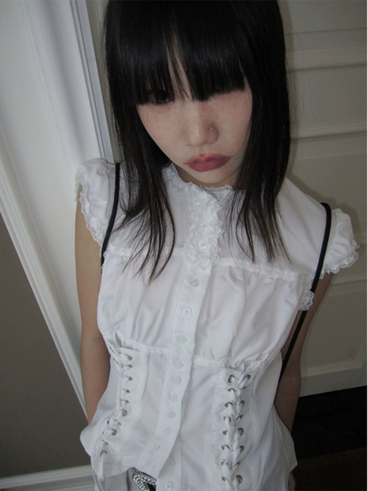 lace detail blouse