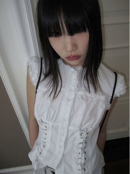 lace detail blouse