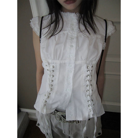 lace detail blouse