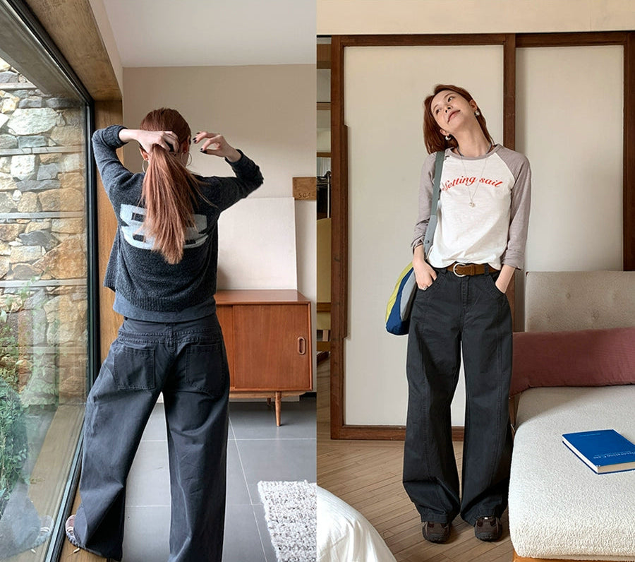 Loose Fit Cotton Trousers