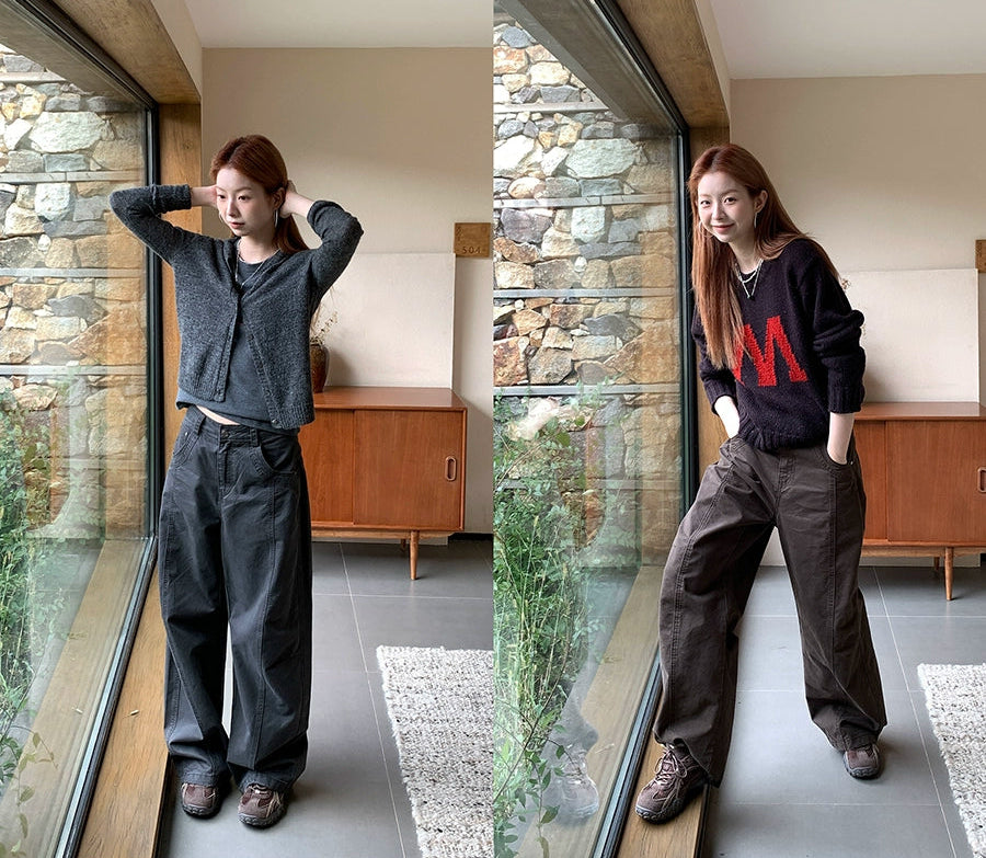 Loose Fit Cotton Trousers