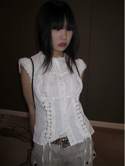 lace detail blouse