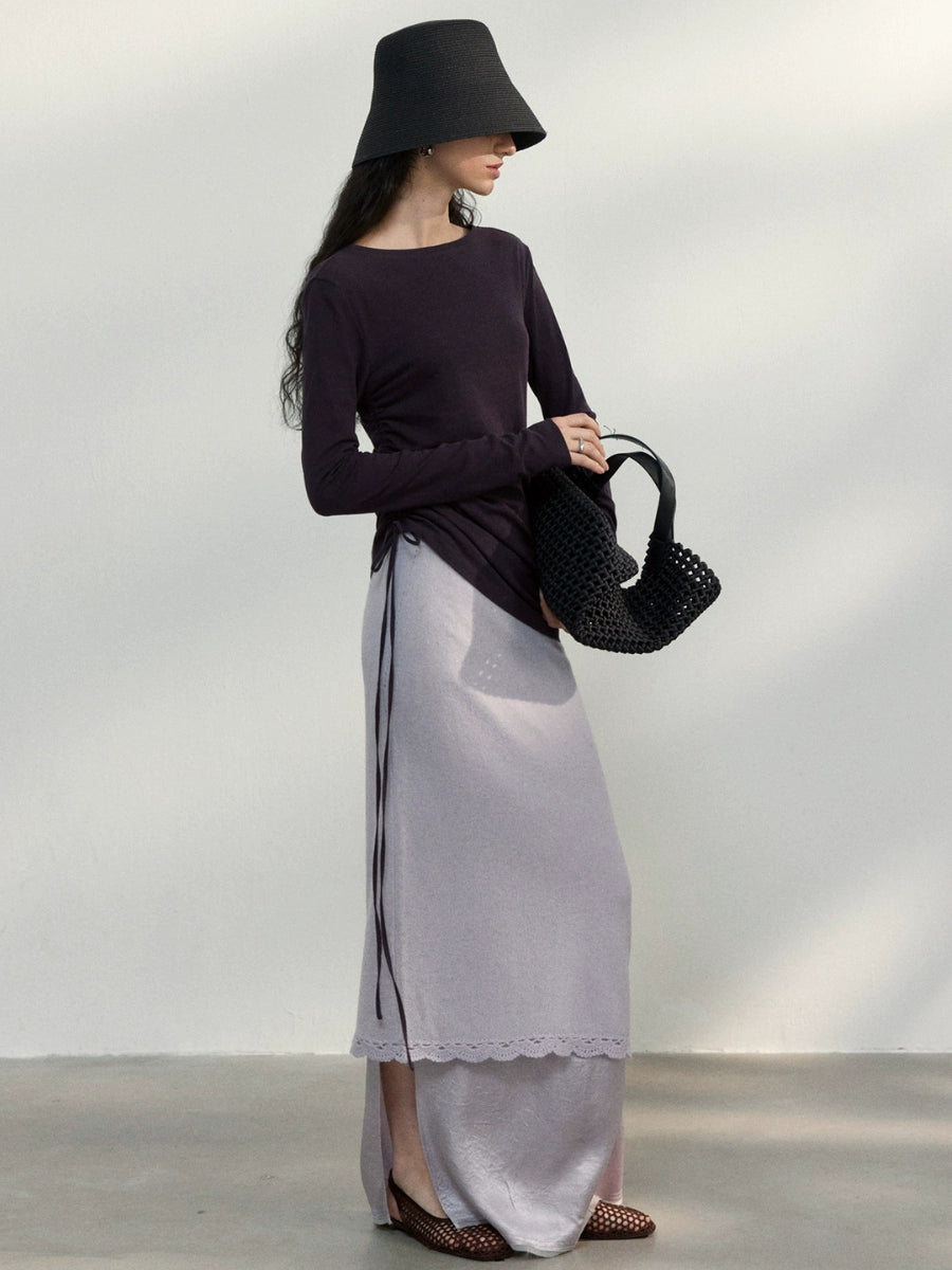 layered wrap skirt