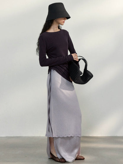 layered wrap skirt